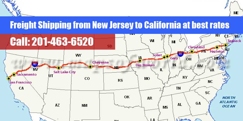 freight shipping new jersey to california